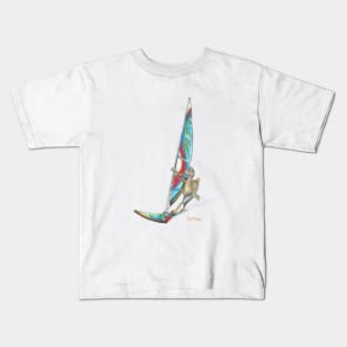 Dodo goes Windsurfing Kids T-Shirt